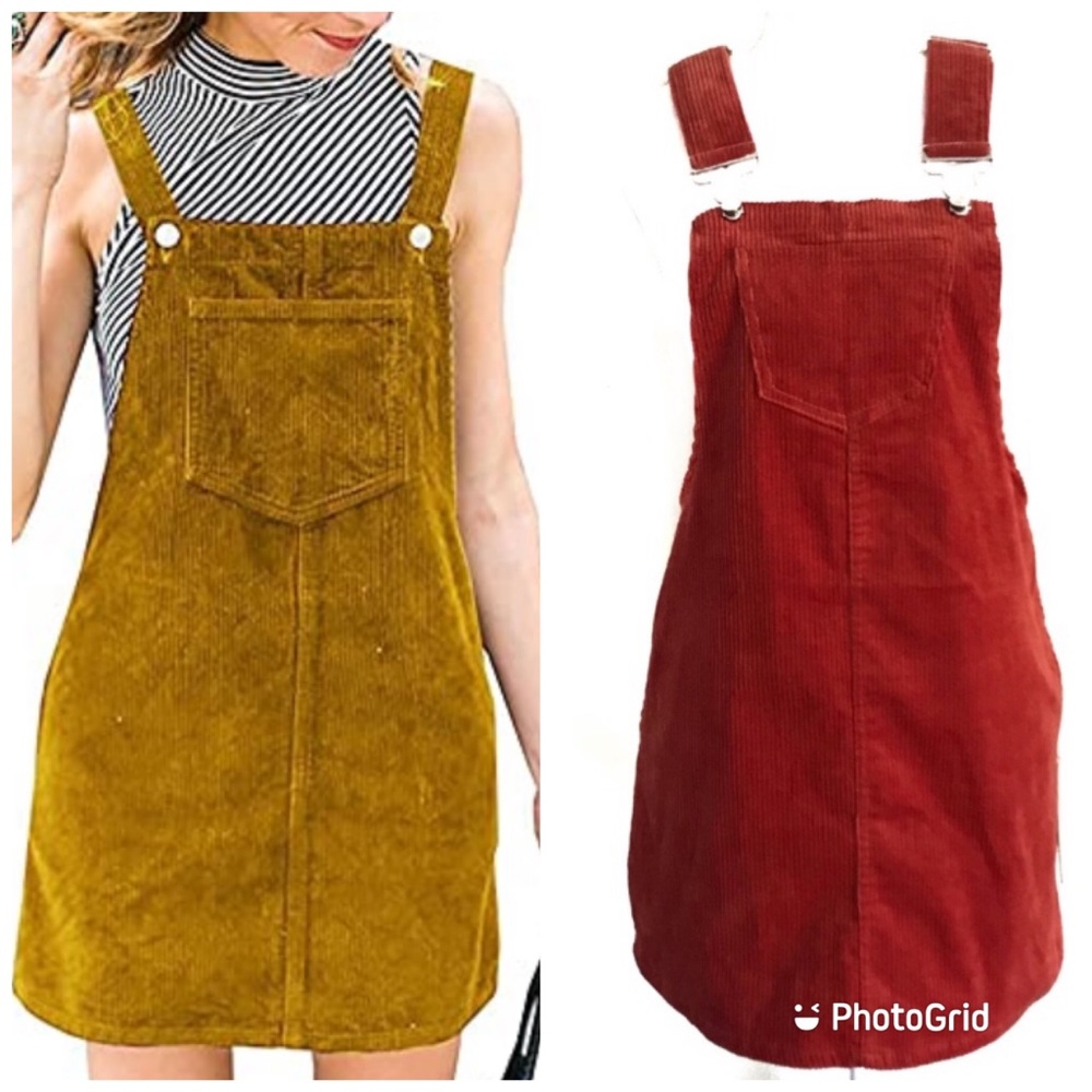 #034 - NWT J For Justify Corduroy Overall Dress. - Picture 1 of 9